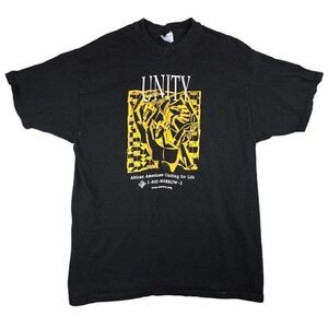 Vintage Unity African American T Shirt Mens Size XL Black 90s Y2K Marrow Donor